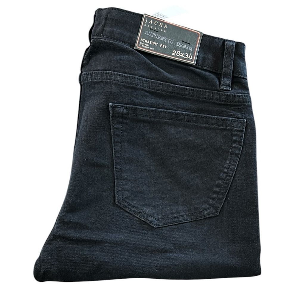 NEW Jachs Men's Black Straight Fit Jeans
